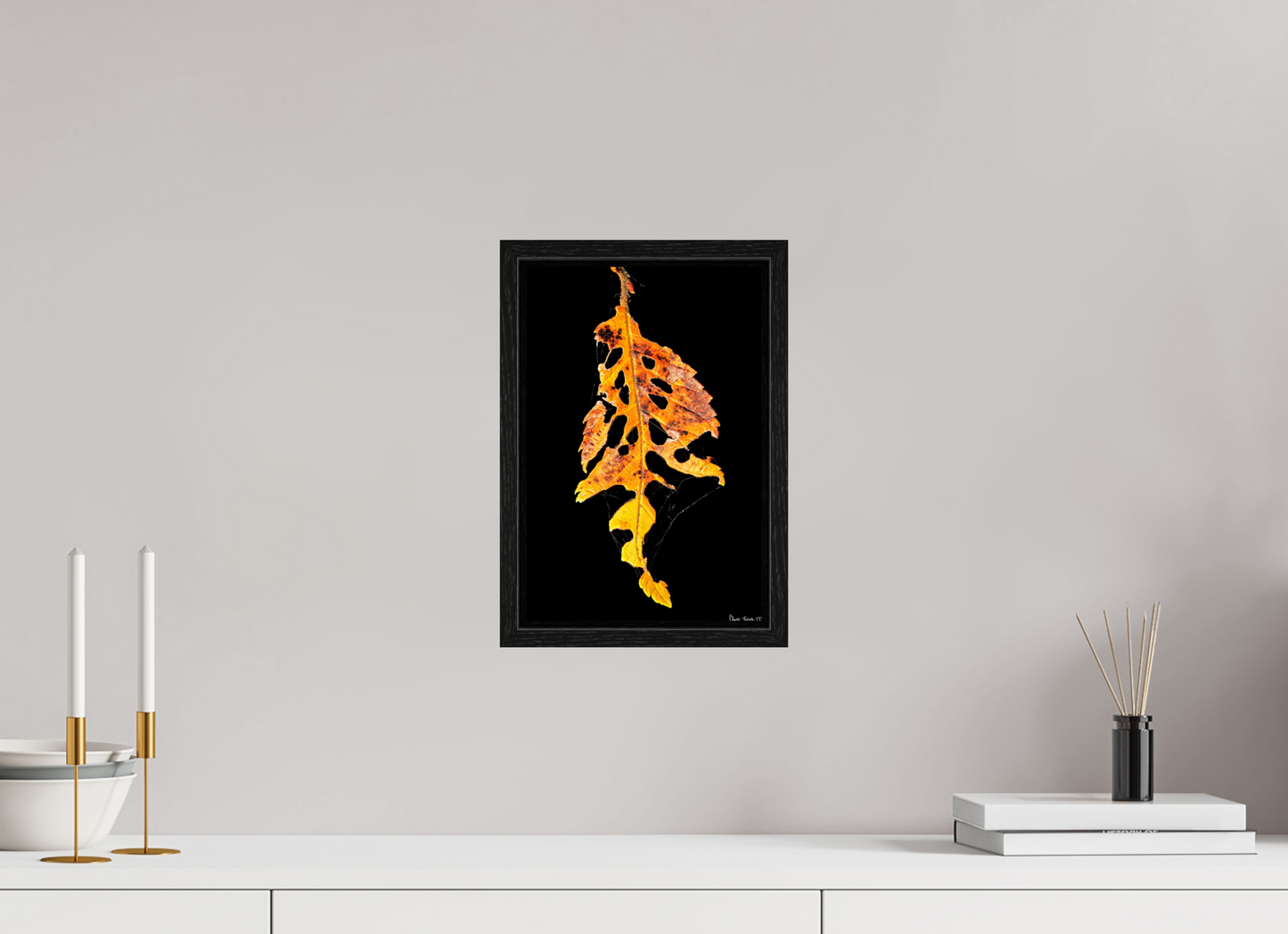 8 x 12″, Floater Frame Black Oak Autumn's Vengeance