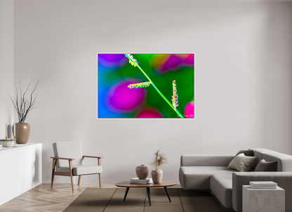 66 x 44″, Floater Frame Maple White Technicolor Vibes