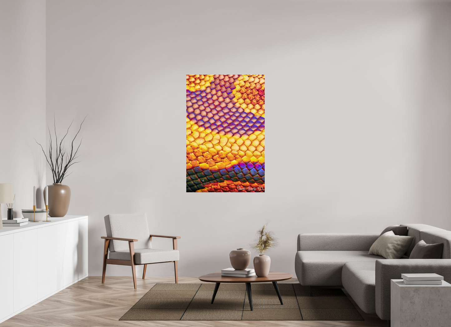 36 x 54″, Acrylic Python’s Iridescence