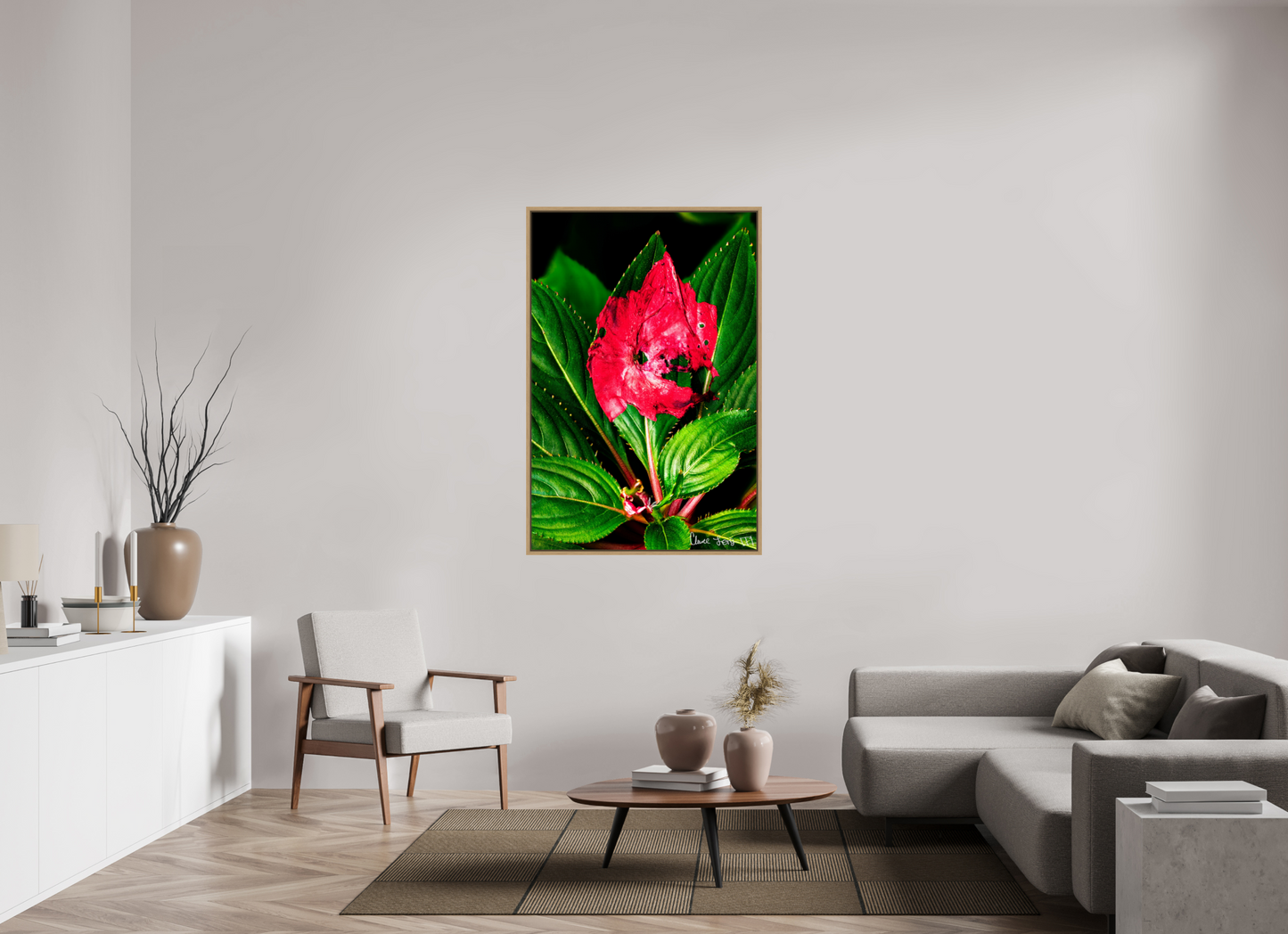 36 x 54″, Floater Frame Natural Oak Subsume