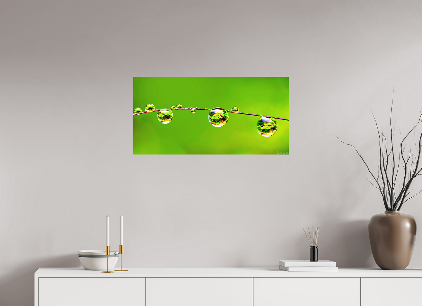 32 x 16″, Matte Metal Refraction