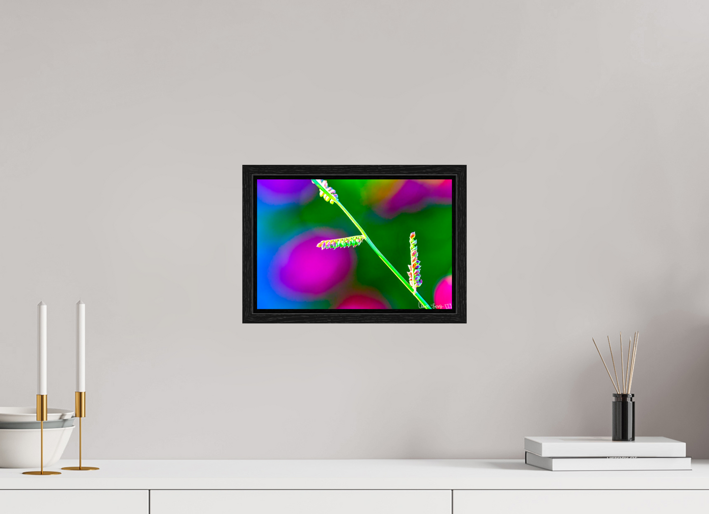 12 x 8″, Floater Frame Black Oak Technicolor Vibes