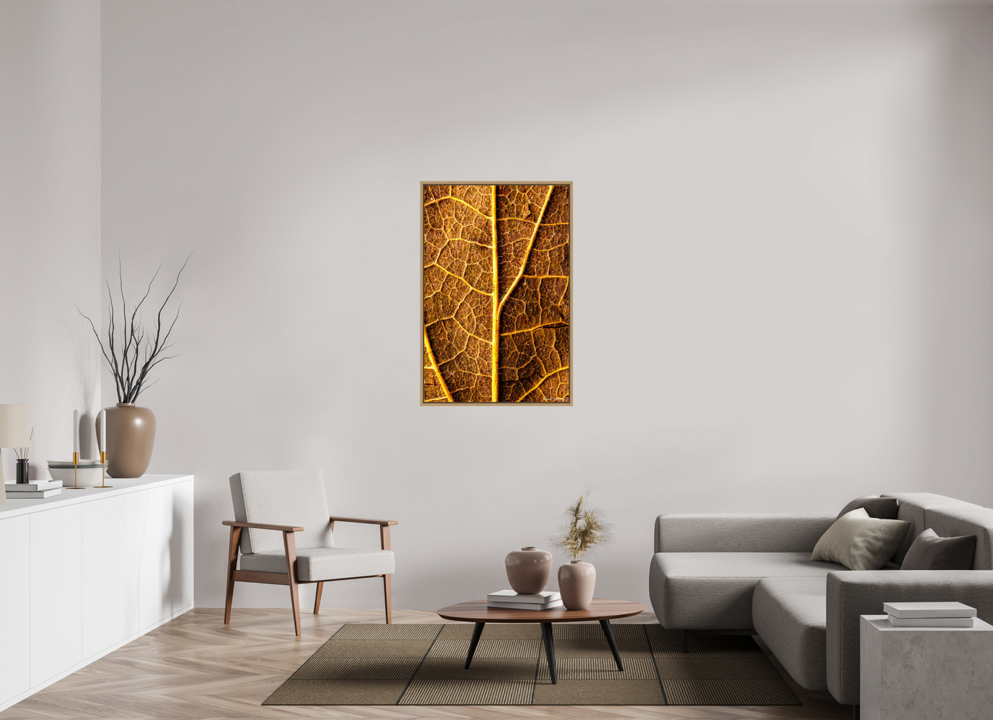 30 x 45″, Floater Frame Natural Oak Roads to Riches