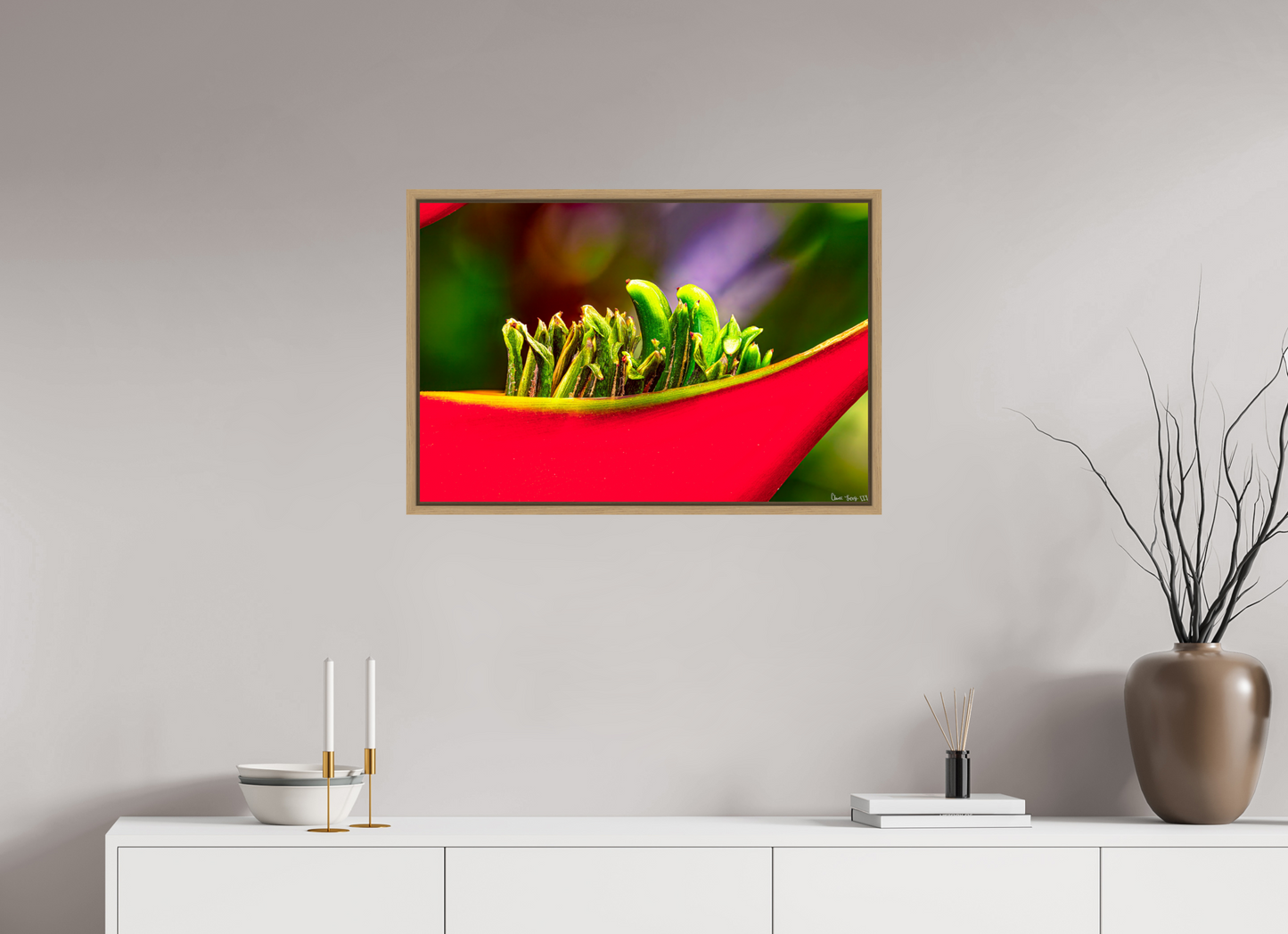 30 x 20″, Floater Frame Natural Oak Utopia