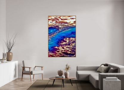 44 x 66″, Floater Frame Natural Oak Stratospheric View