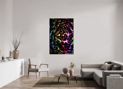 40 x 60″, Glossy Canvas Petroleum Rainbow
