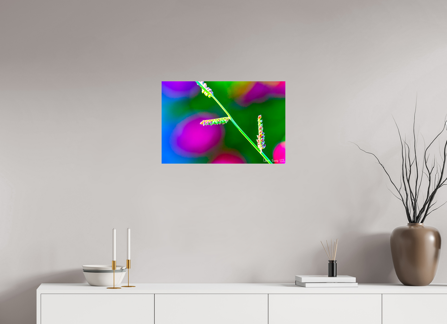 24 x 16″, Glossy Metal Technicolor Vibes