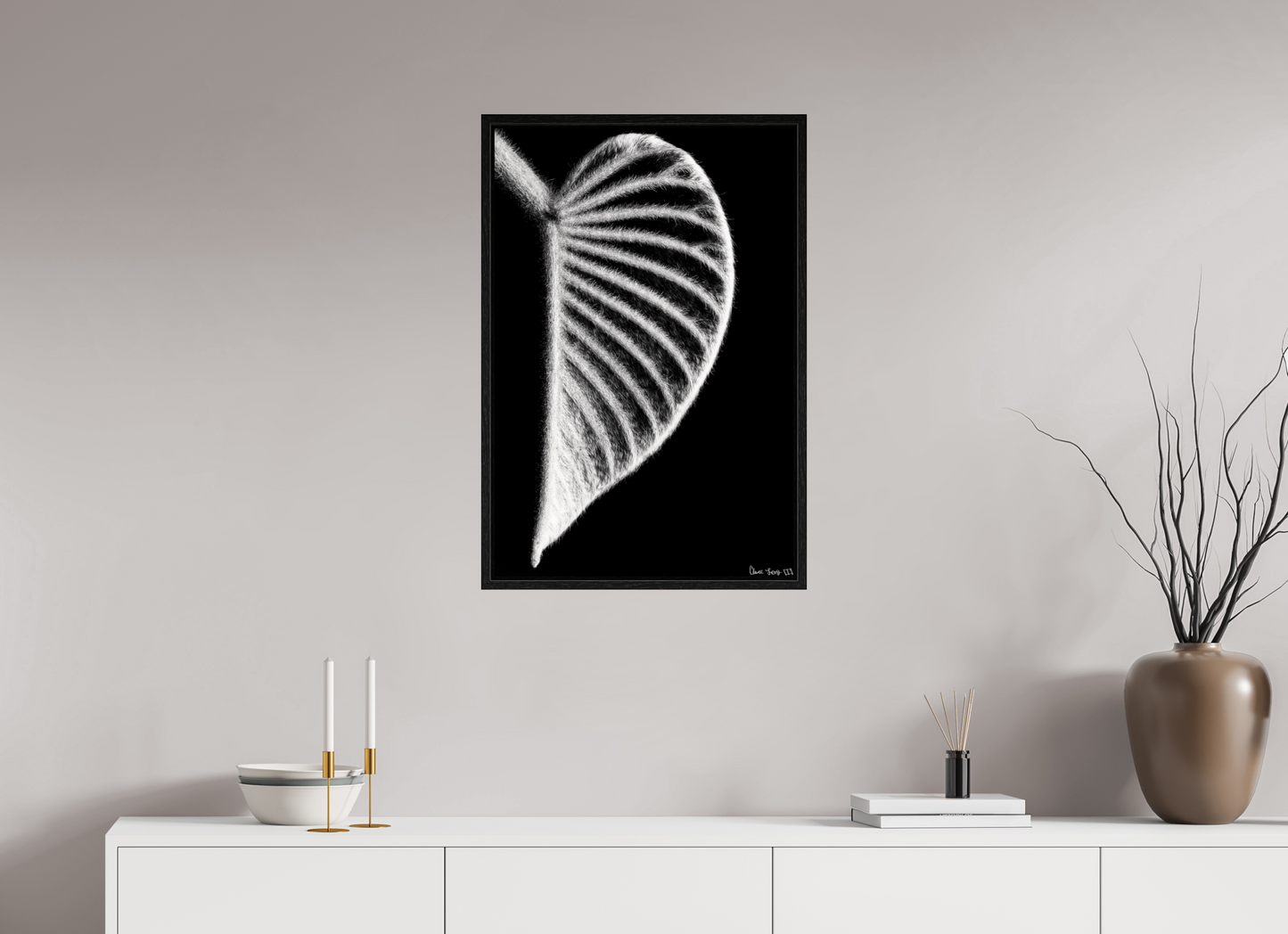 20 x 30″, Floater Frame Black Oak Onyx Organ