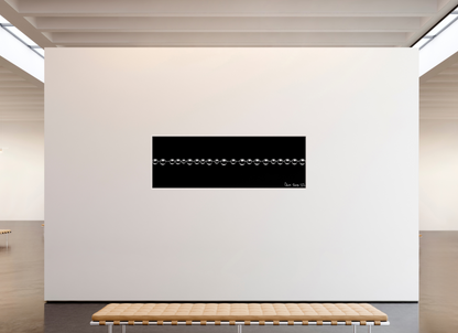 84 x 28″, Floater Frame Maple White Orbed Symmetry