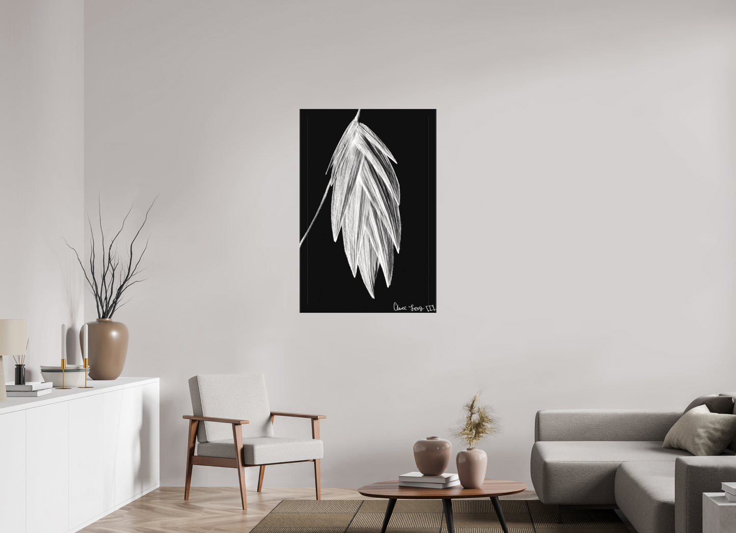 30 x 45″, Matte Canvas Tenebrous Sea Oat
