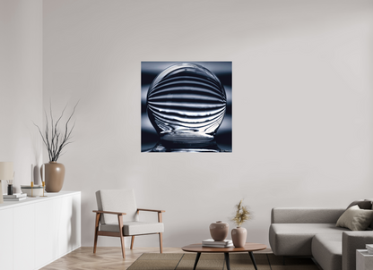 40 x 40″, Glossy Metal Orb of Light