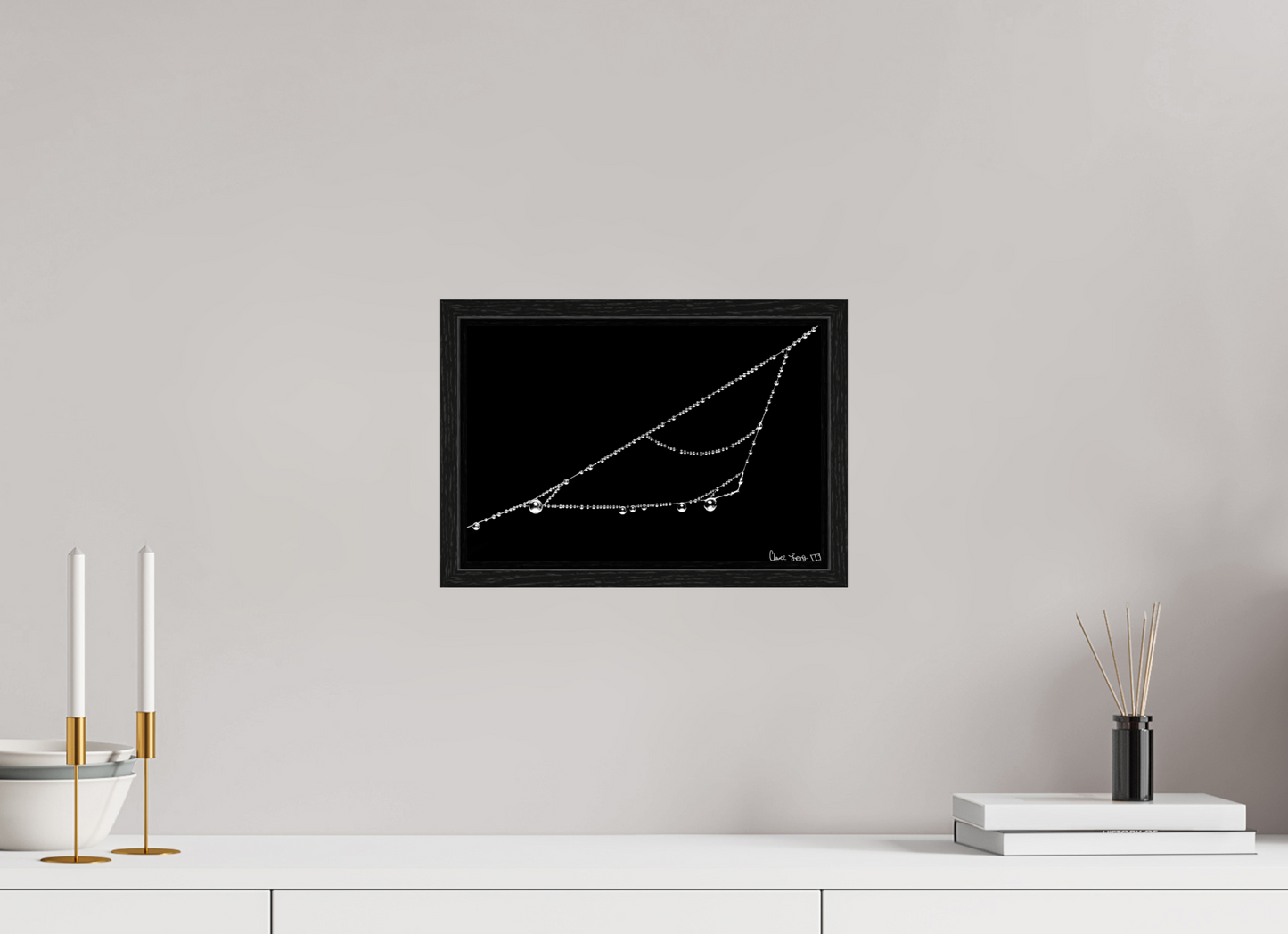 12 x 8″, Floater Frame Black Oak Right Triangle
