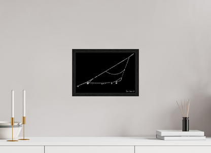 12 x 8″, Floater Frame Black Oak Right Triangle