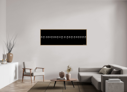 72 x 24″, Floater Frame Natural Oak Orbed Symmetry