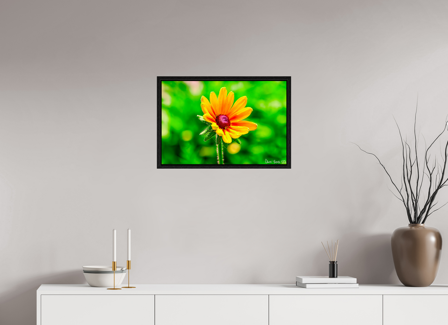 24 x 16″, Floater Frame Black Oak Stillness in the Blur