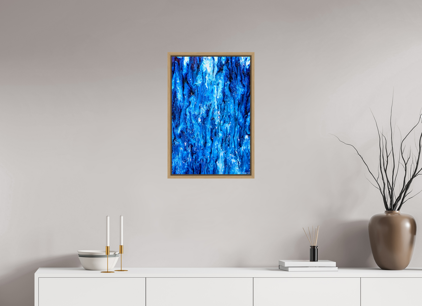 16 x 24″, Floater Frame Natural Oak The Seven Seas