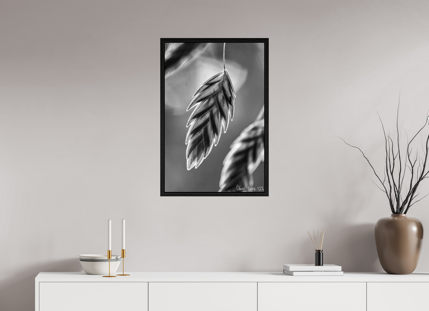 20 x 30″, Floater Frame Black Oak Achromatize