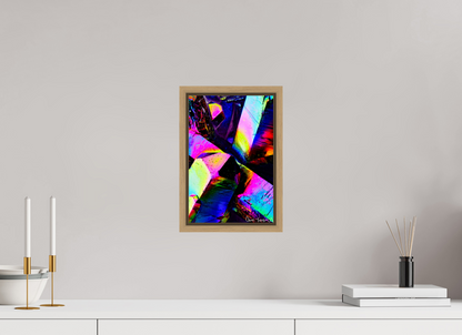 8 x 12″, Floater Frame Natural Oak Prismatic Shards