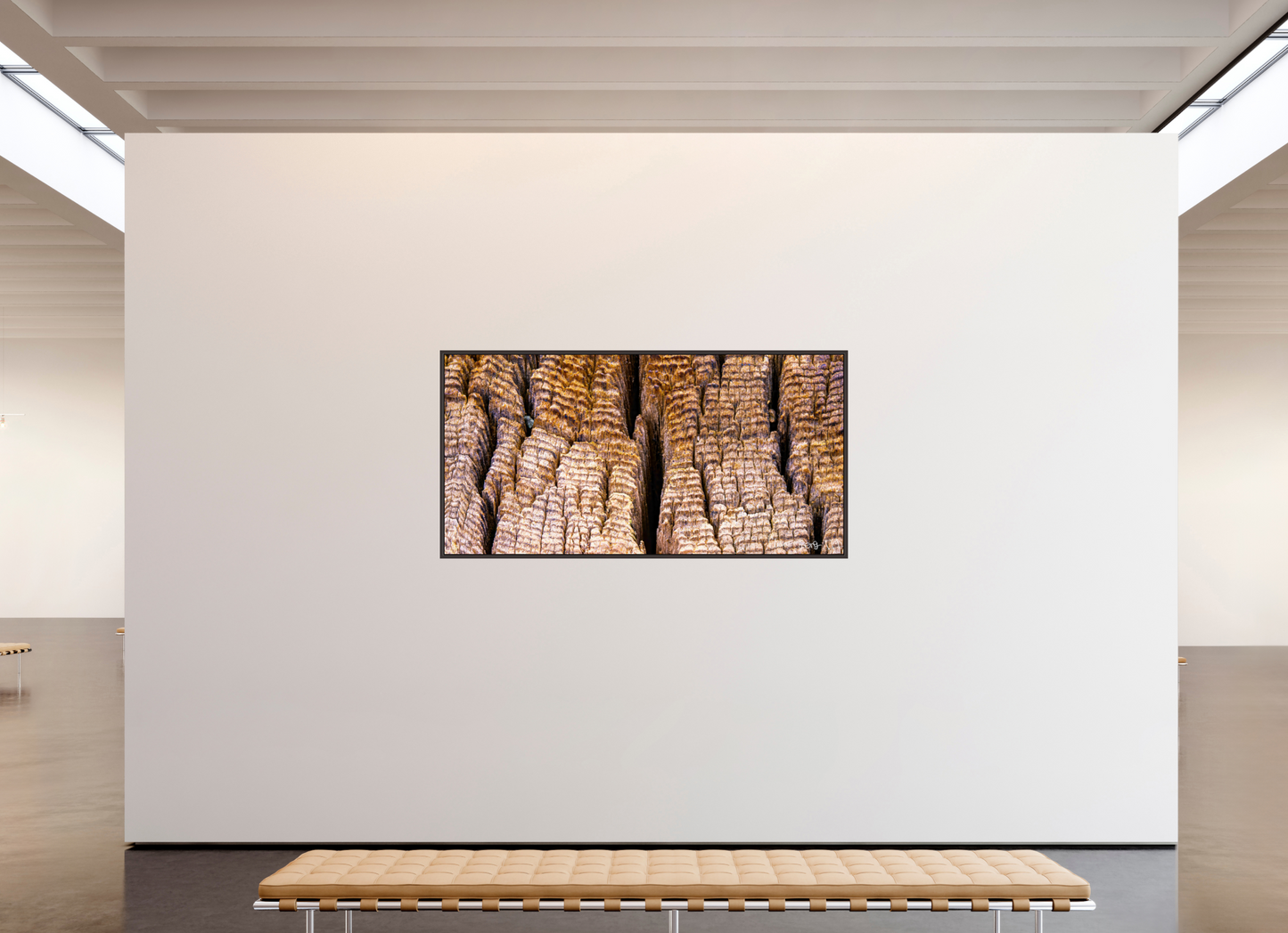 78 x 39″, Floater Frame Alder Brown Fissure