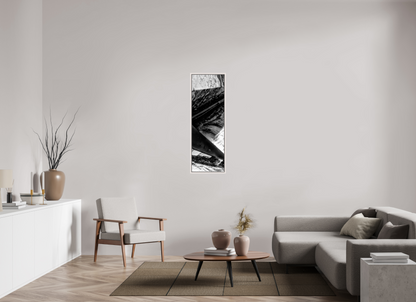 16 x 48″, Floater Frame Maple White Plentiful Polygons