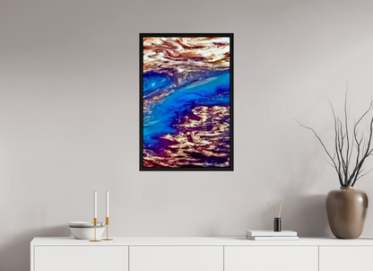 20 x 30″, Floater Frame Black Oak Stratospheric View