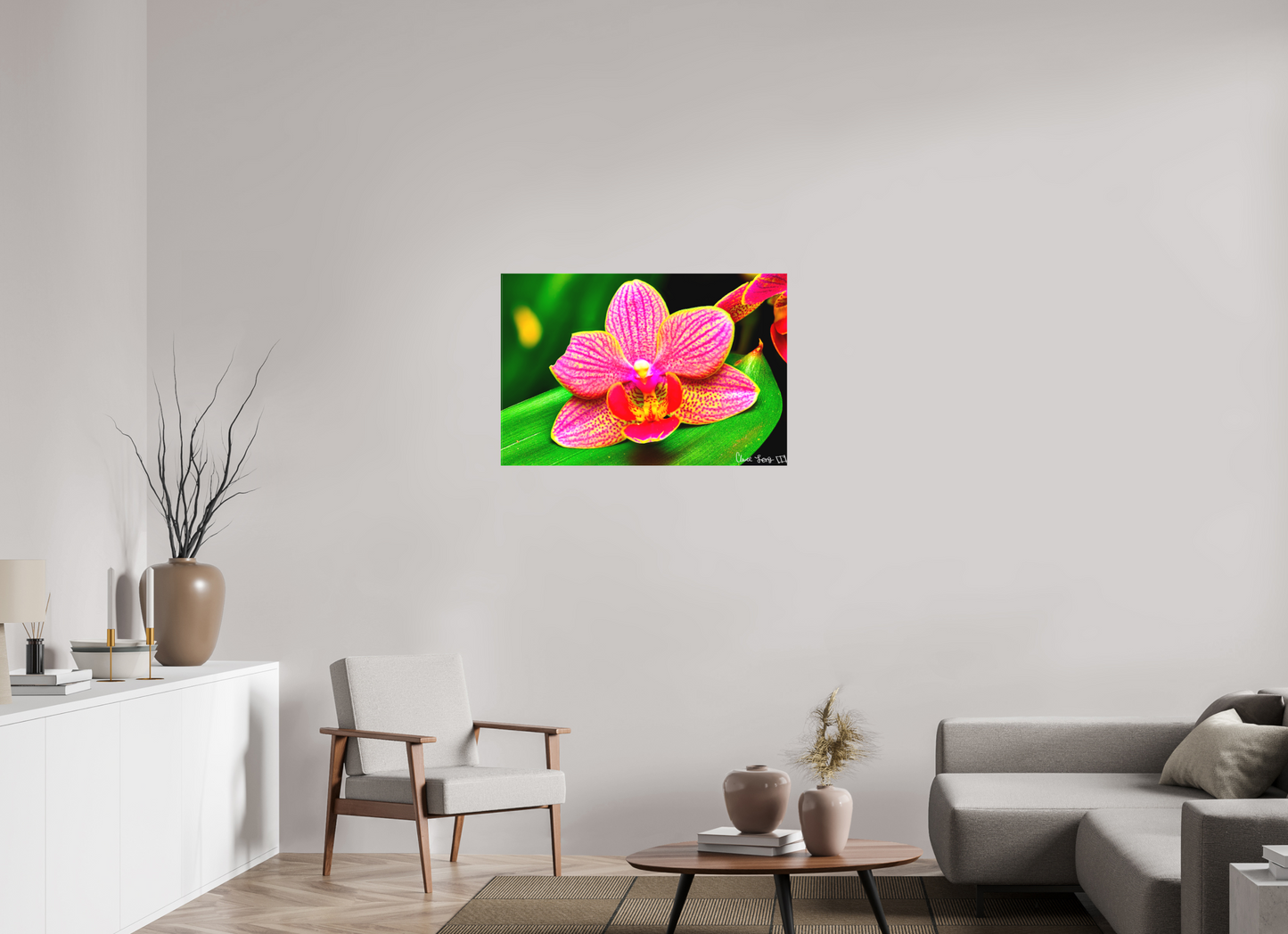 36 x 24″, Matte Canvas Vigorous Orchid