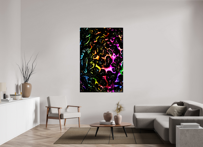 44 x 66″, Glossy Metal Petroleum Rainbow