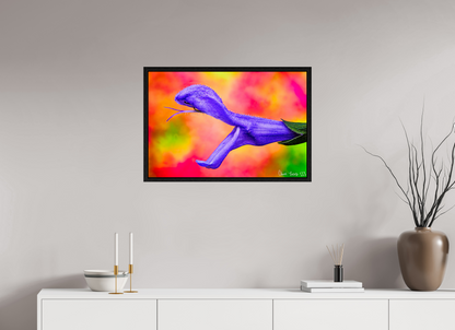 30 x 20″, Floater Frame Black Oak Eden’s Serpent