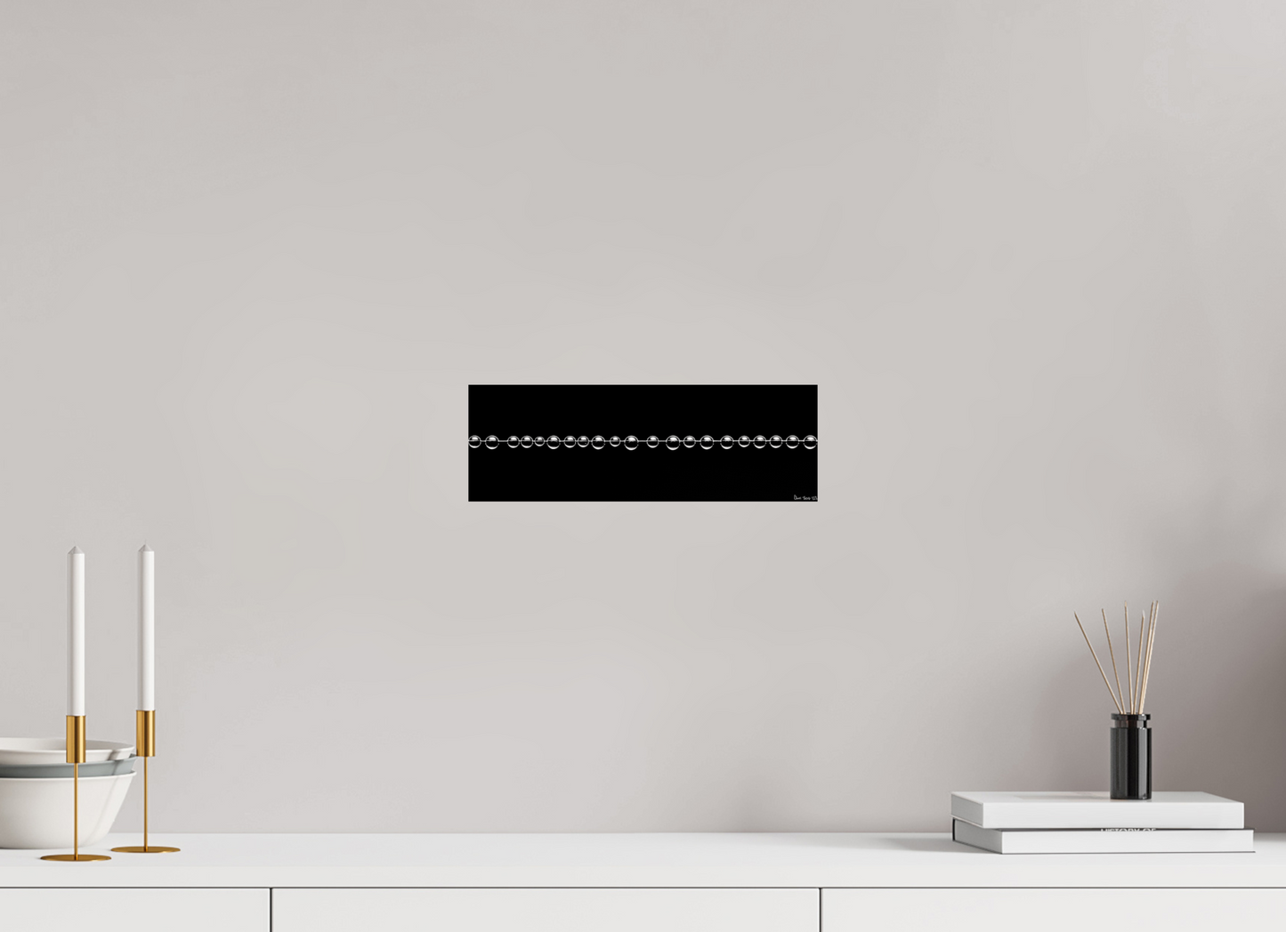 12 x 4″, Glossy Metal Orbed Symmetry