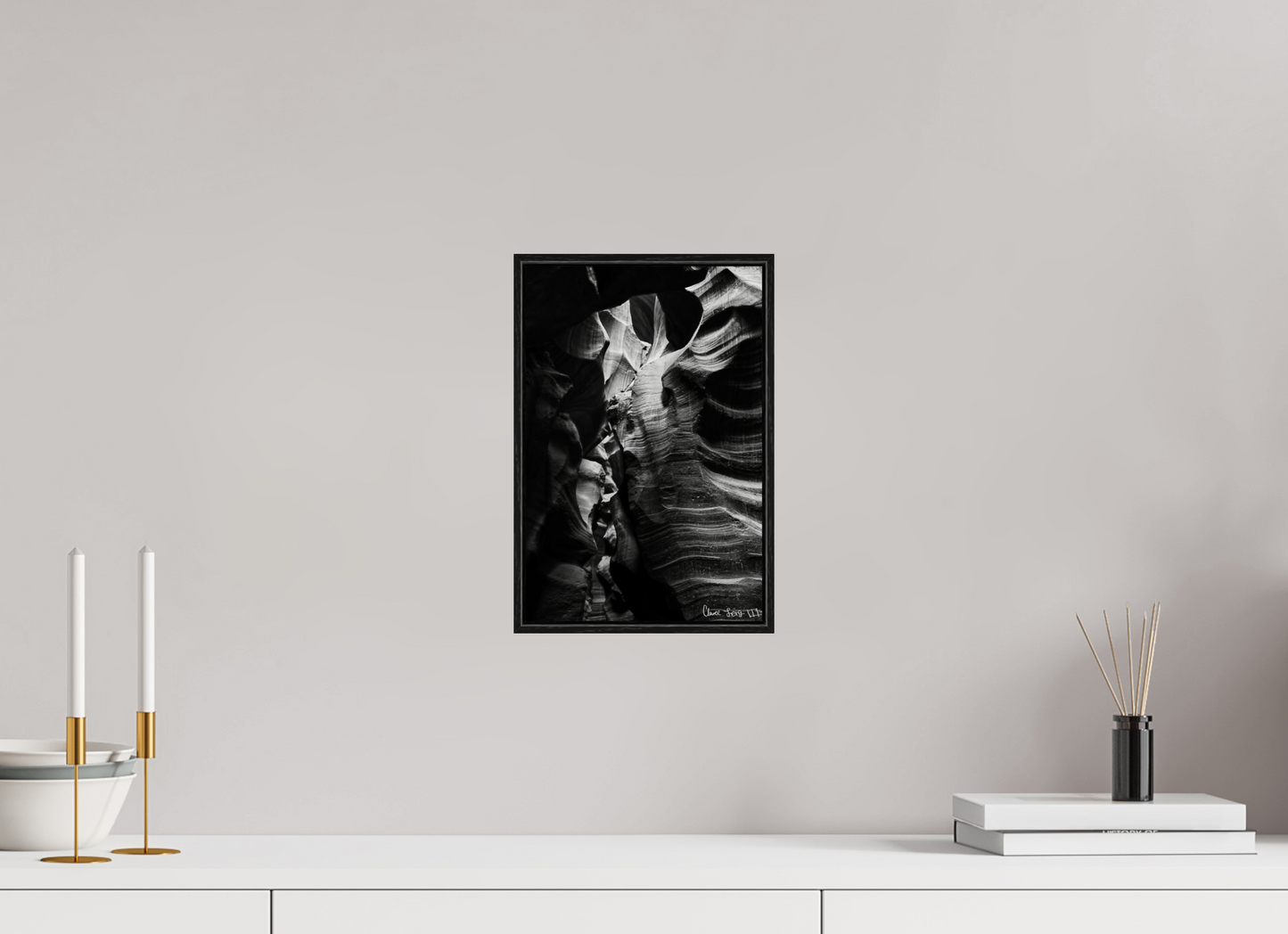 8 x 12″, Floater Frame Black Oak Beauty Down Below