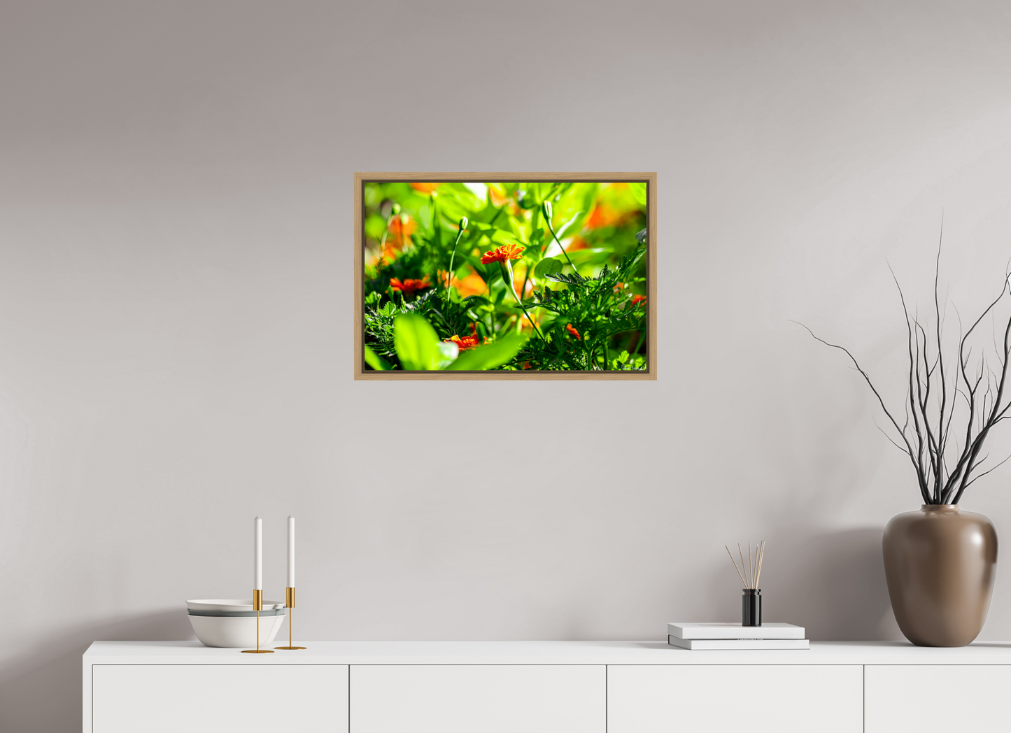 24 x 16″, Floater Frame Natural Oak Prominence