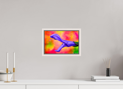 12 x 8″, Floater Frame Maple White Eden’s Serpent