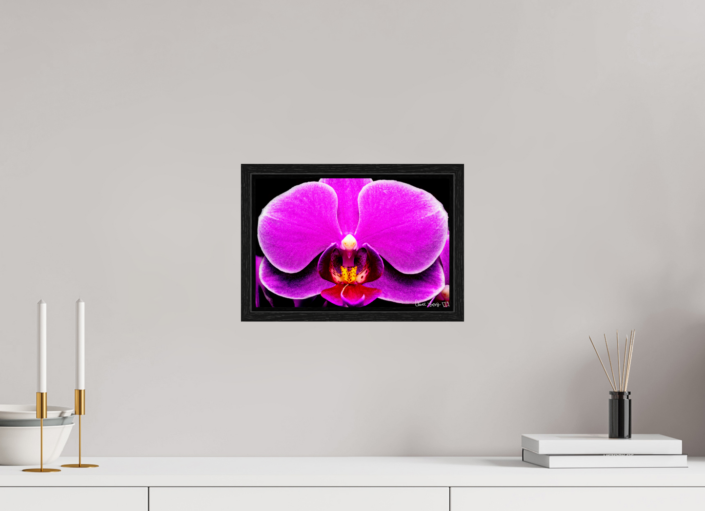 12 x 8″, Floater Frame Black Oak Magnificence