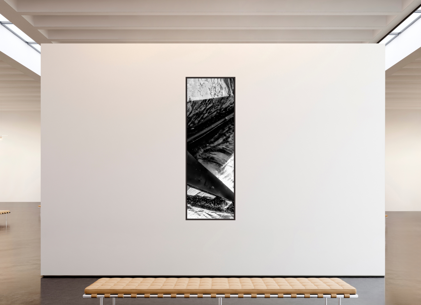 28 x 84″, Floater Frame Alder Brown Plentiful Polygons