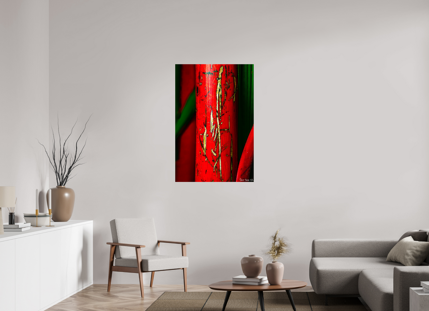 30 x 45″, Glossy Metal Wounded