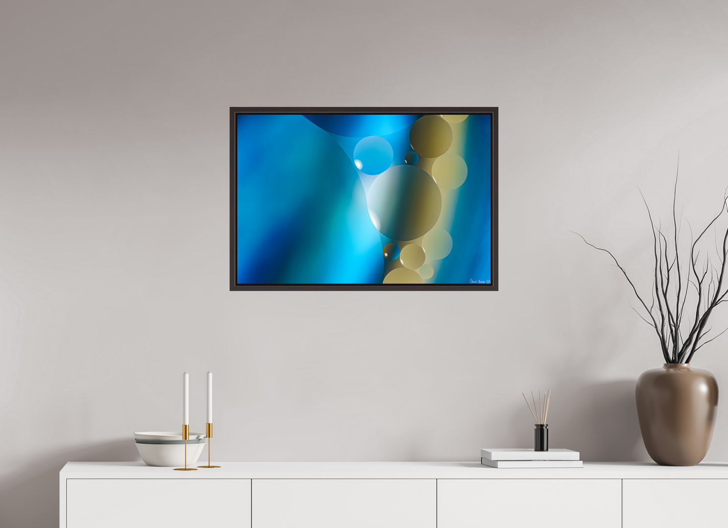 30 x 20″, Floater Frame Alder Brown Contiguous