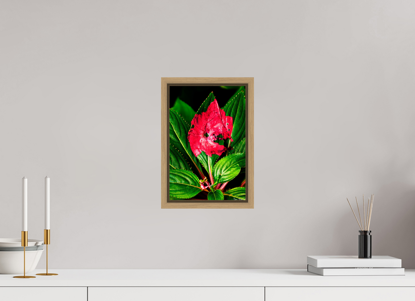 8 x 12″, Floater Frame Natural Oak Subsume