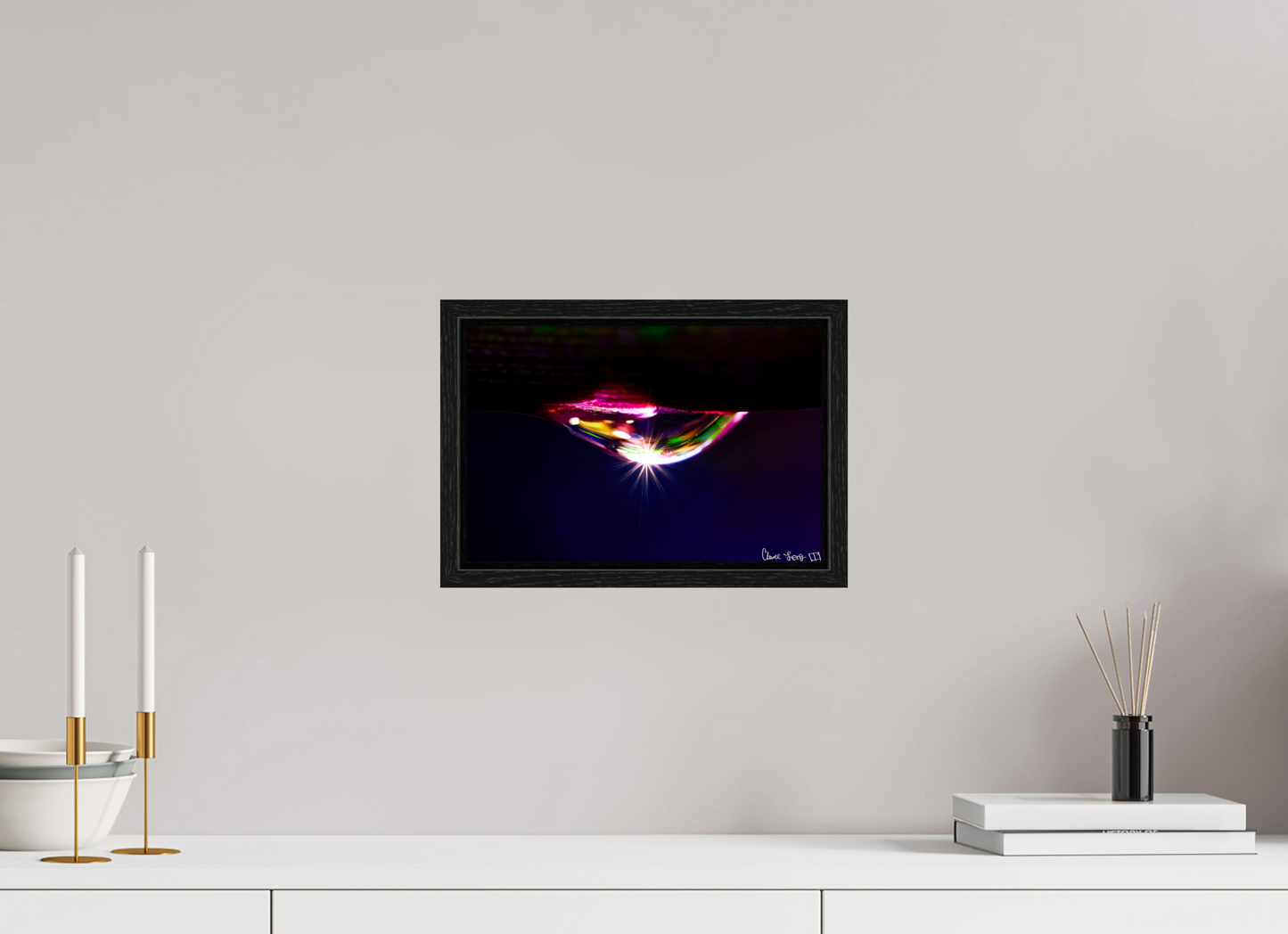 12 x 8″, Floater Frame Black Oak Twinkle of Light