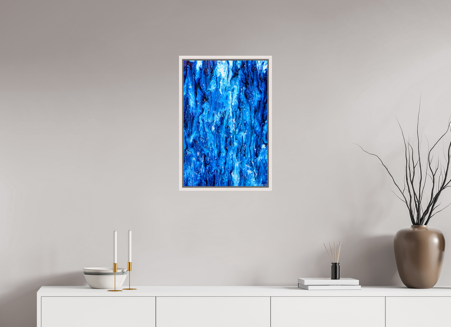 16 x 24″, Floater Frame Maple White The Seven Seas