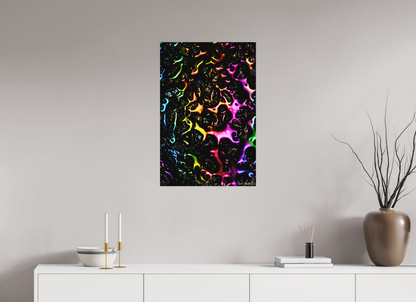 20 x 30″, Matte Metal Petroleum Rainbow
