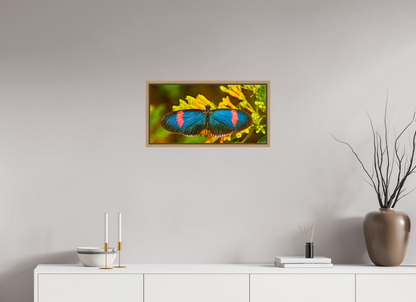 24 x 12″, Floater Frame Natural Oak Racing Stripes
