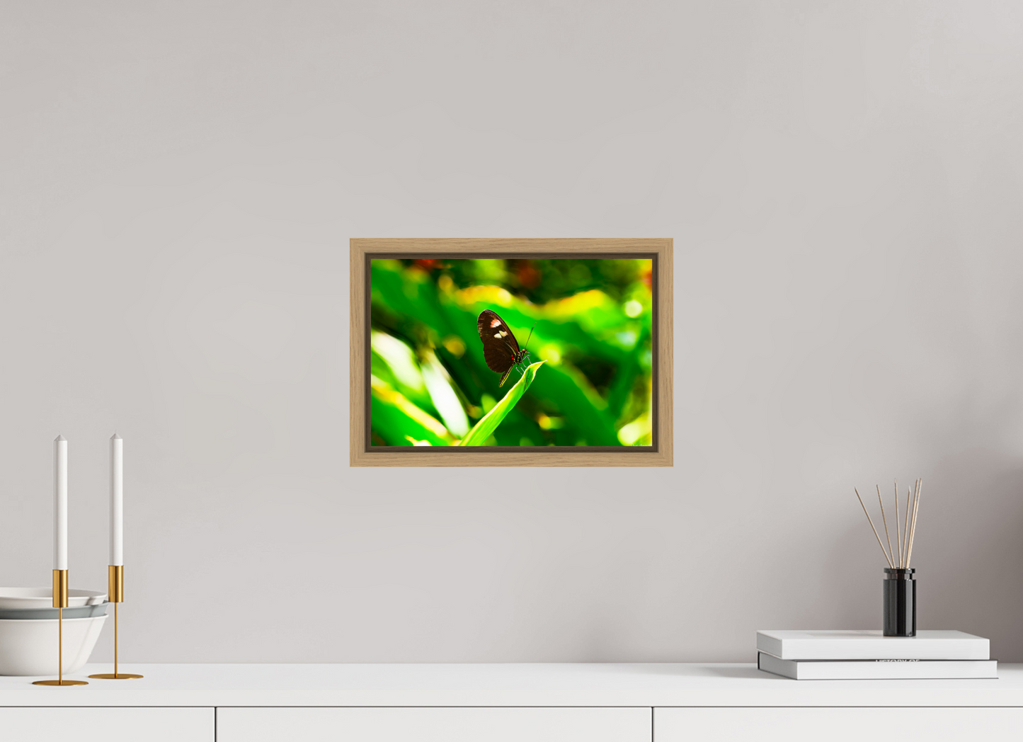 12 x 8″, Floater Frame Natural Oak Time Stands Still