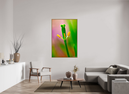 40 x 60″, Floater Frame Natural Oak Gaia’s Tower