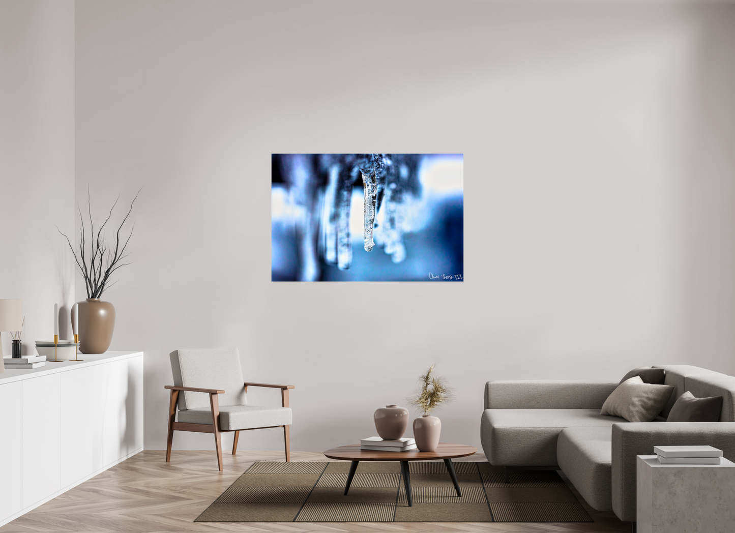 54 x 36″, Glossy Metal Sickle of Boreas