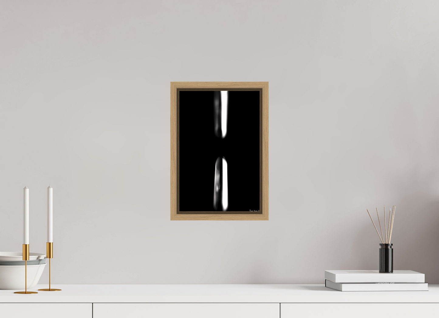 8 x 12″, Floater Frame Natural Oak Free Fall