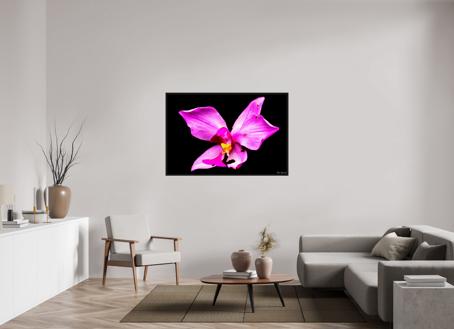 54 x 36″, Floater Frame Black Oak Efflorescence