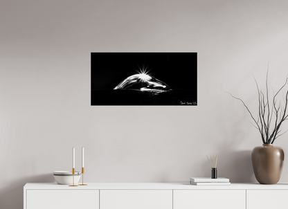 32 x 16″, Glossy Metal Starry Mountain