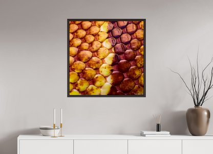 30 x 30″, Floater Frame Alder Brown Reptilian Divide