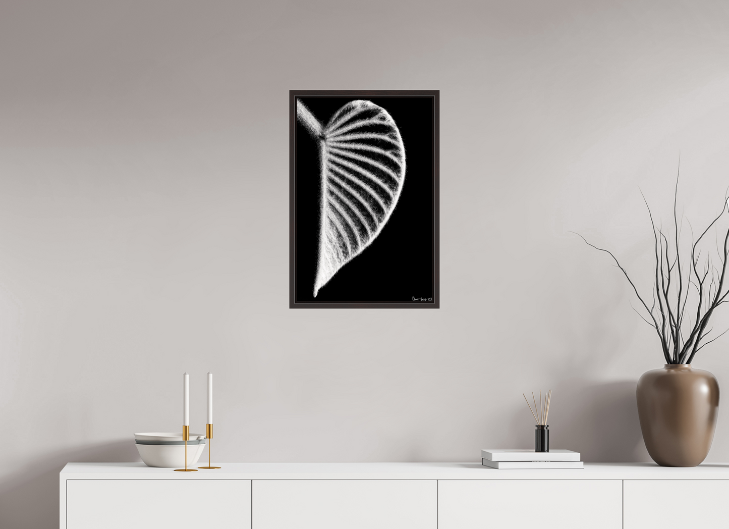 16 x 24″, Floater Frame Alder Brown Onyx Organ