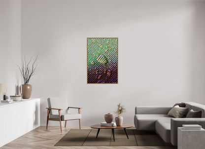 30 x 45″, Floater Frame Natural Oak Superabundance